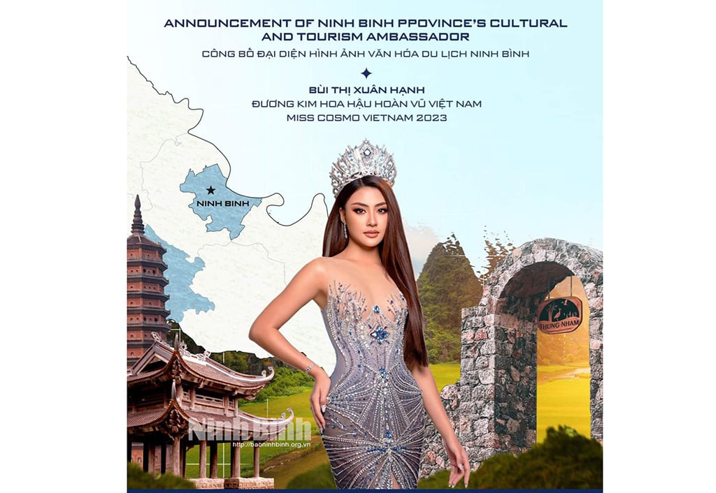 Miss Universe Vietnam Bui Thi Xuan Hanh wishes to contribute to promoting Ninh Binh tourism culture