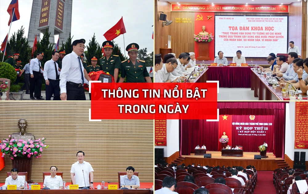 Nghệ An: Thông tin nổi bật ngày 24/5