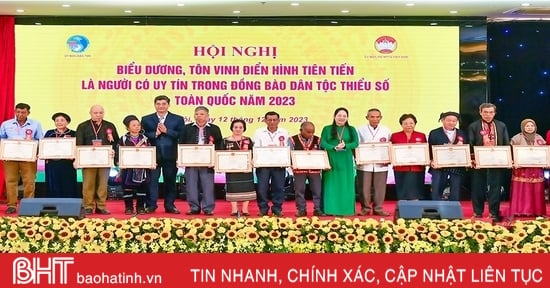 Ha Tinh has 1 individual honored as "Prestigious person among ethnic minorities nationwide"