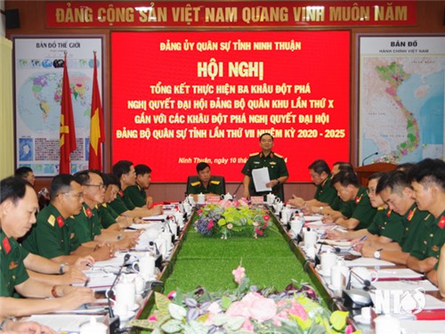 Đảng ủy Quân sự tỉnh tổng kết thực hiện ba khâu đột phá theo nghị quyết Đại hội Đảng bộ Quân khu lần thứ X