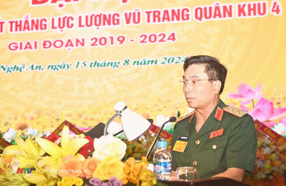 Trung tướng Nguyễn Doãn Anh - Ủy viên Ban Chấp hành Trung ương Đảng, Ủy viên Quân ủy Trung ương, Phó Tổng Tham mưu trưởng Quân đội nhân dân Việt Nam phát biểu chỉ đạo Đại hội.