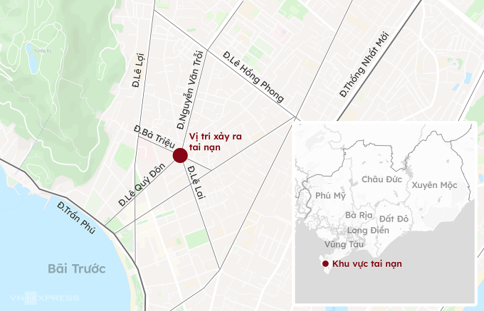 Gebiet, in dem sich der Unfall ereignet hat. Grafik: Khanh Hoang