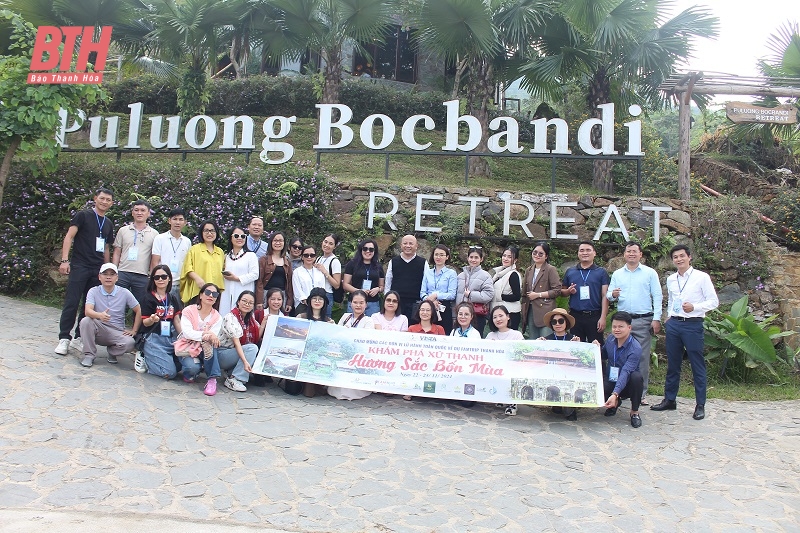 Đoàn famtrip Hiệp hội Du lịch Việt Nam khảo sát, trải nghiệm tại Khu Du lịch sinh thái cộng đồng Pù Luông