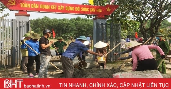 Enthusiastic campaign to build new rural areas in Cam Xuyen