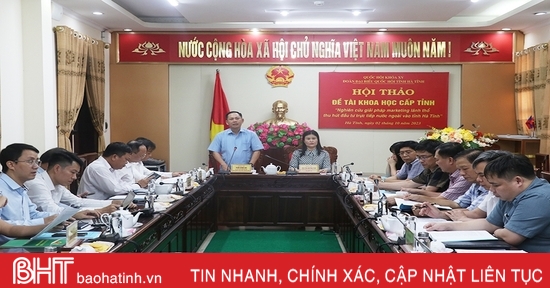 Góp ý hoàn thiện đề tài nghiên cứu giải pháp thu hút vốn FDI vào Hà Tĩnh