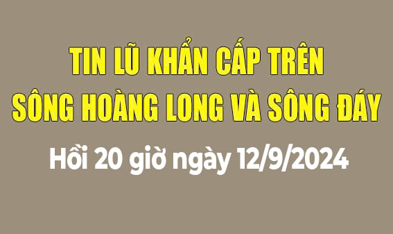 Noticias de emergencia sobre inundaciones en los ríos Hoang Long y Day (20:00 horas del 12 de septiembre de 2024)