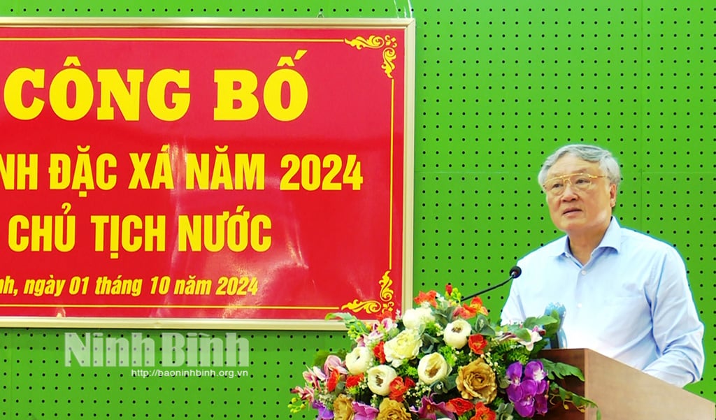 Ninh Khanh Prison held a ceremony to announce the President's 2024 amnesty decision