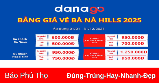 DANAGO ប្រកាសតារាងតម្លៃសំបុត្រ Ba Na Hills 2025