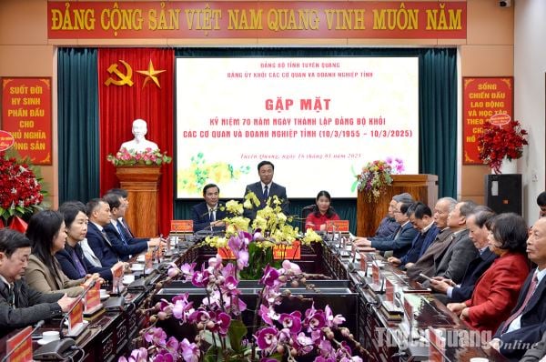 Gặp mặt kỷ niệm 70 năm Ngày thành lập Đảng bộ Khối các cơ quan và doanh nghiệp tỉnh