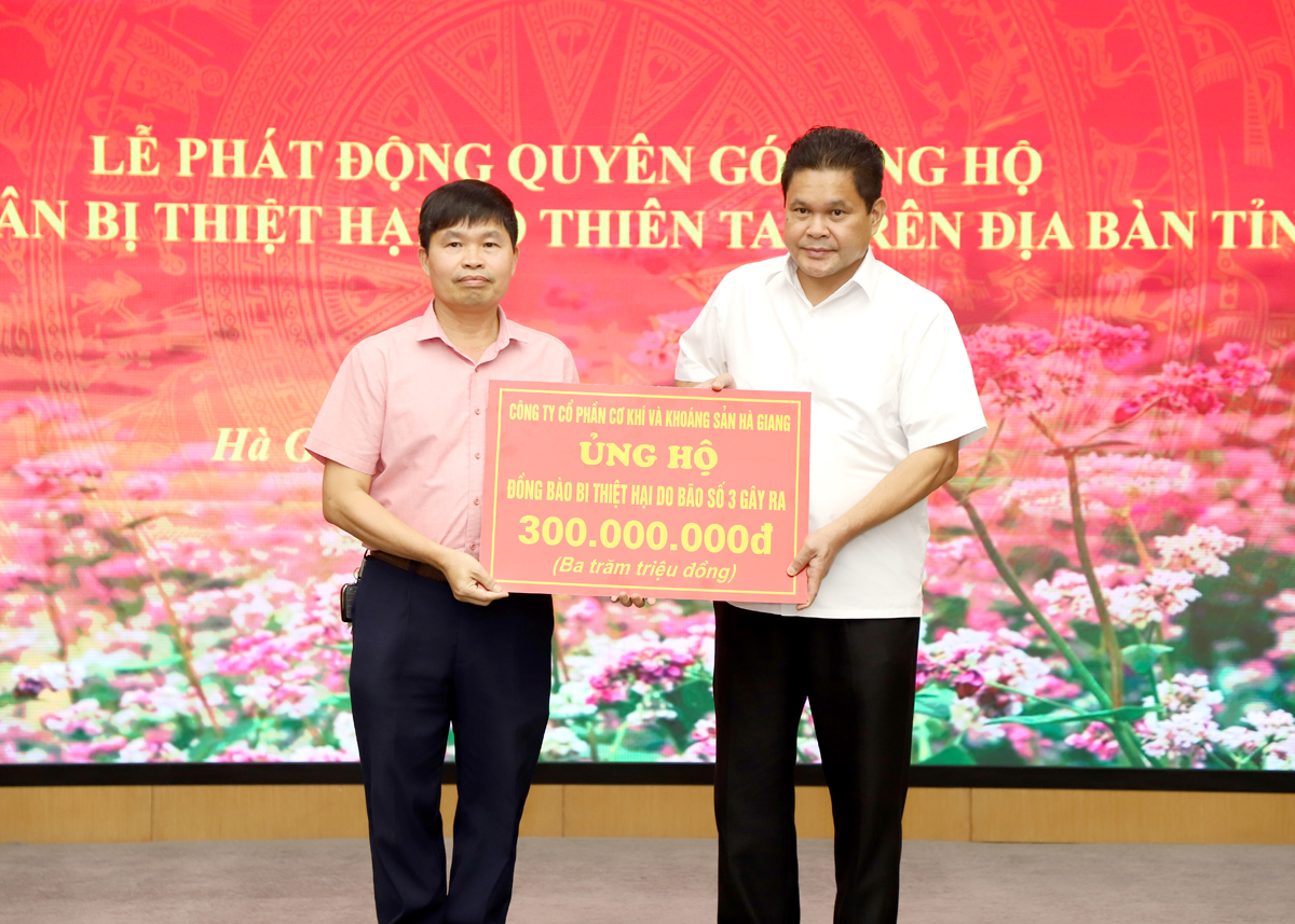 Ha Giang Mechanical and Mineral Joint Stock Company erhält ein Unterstützungslogo im Wert von 300 Millionen VND