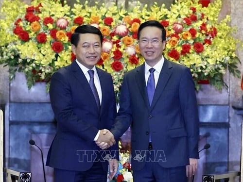 President Vo Van Thuong receives Lao Deputy Prime Minister and Foreign Minister