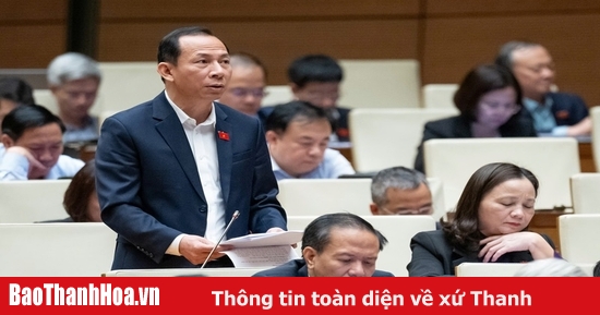 National Assembly Delegate Vo Manh Son (National Assembly Delegation of Thanh Hoa Province) participated in giving comments on the draft Law related to the management of enterprises by Trade Union organizations.