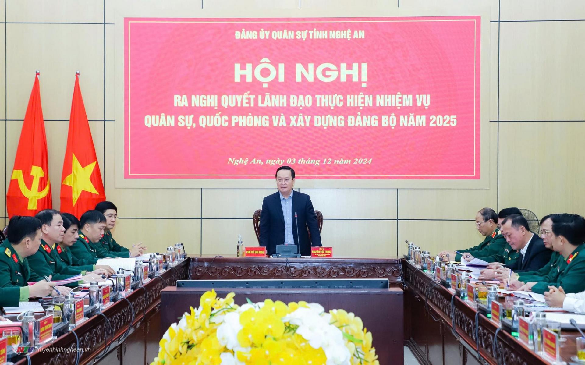 Đảng ủy quân sự tỉnh Nghệ An ra Nghị quyết thực hiện nhiệm vụ năm 2025