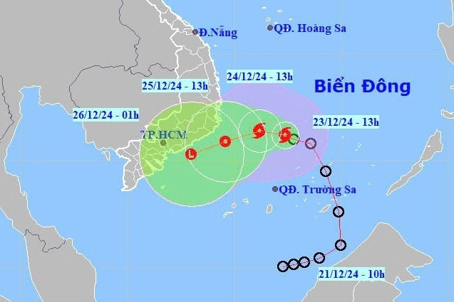 Bão số 10 hình thành trên Biển Đông, tên quốc tế là Pabuk