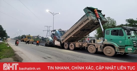 “Tổng lực” khắc phục hư hỏng trên quốc lộ 1 đoạn qua Hà Tĩnh