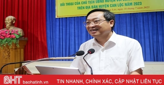 Lãnh đạo huyện Can Lộc đối thoại với hơn 200 đoàn viên, thanh niên