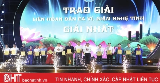 Ha Tinh បានឈ្នះរង្វាន់ខ្ពស់នៅ Nghe Tinh Vi និង Giam Folk Song Festival 2023