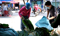 Auf dem größten Dong-Blatt-Markt in Ho-Chi-Minh-Stadt herrscht Tet-Stimmung