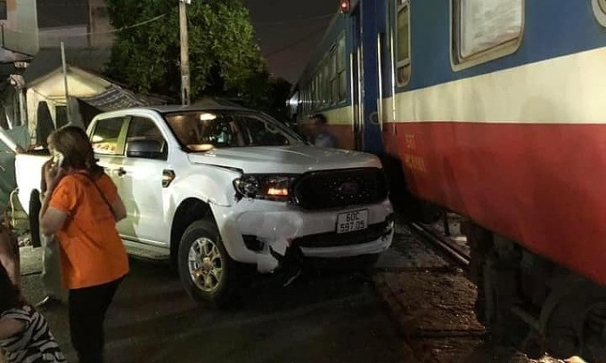 ドンナイ省で2人が死亡した事故現場。写真：地元住民提供