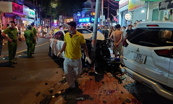 Unfallstelle am Abend des 27. Juni. Foto: Dang Khoa