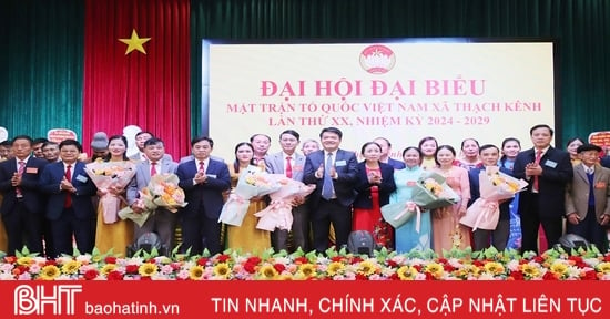 Fatherland Front of Thach Kenh commune held a congress for the 2024 term