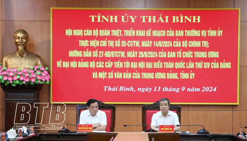 Triển khai kế hoạch của Ban Thường vụ Tỉnh ủy về đại hội đảng bộ các cấp tiến tới Đại hội đại biểu toàn quốc lần thứ XIV của Đảng