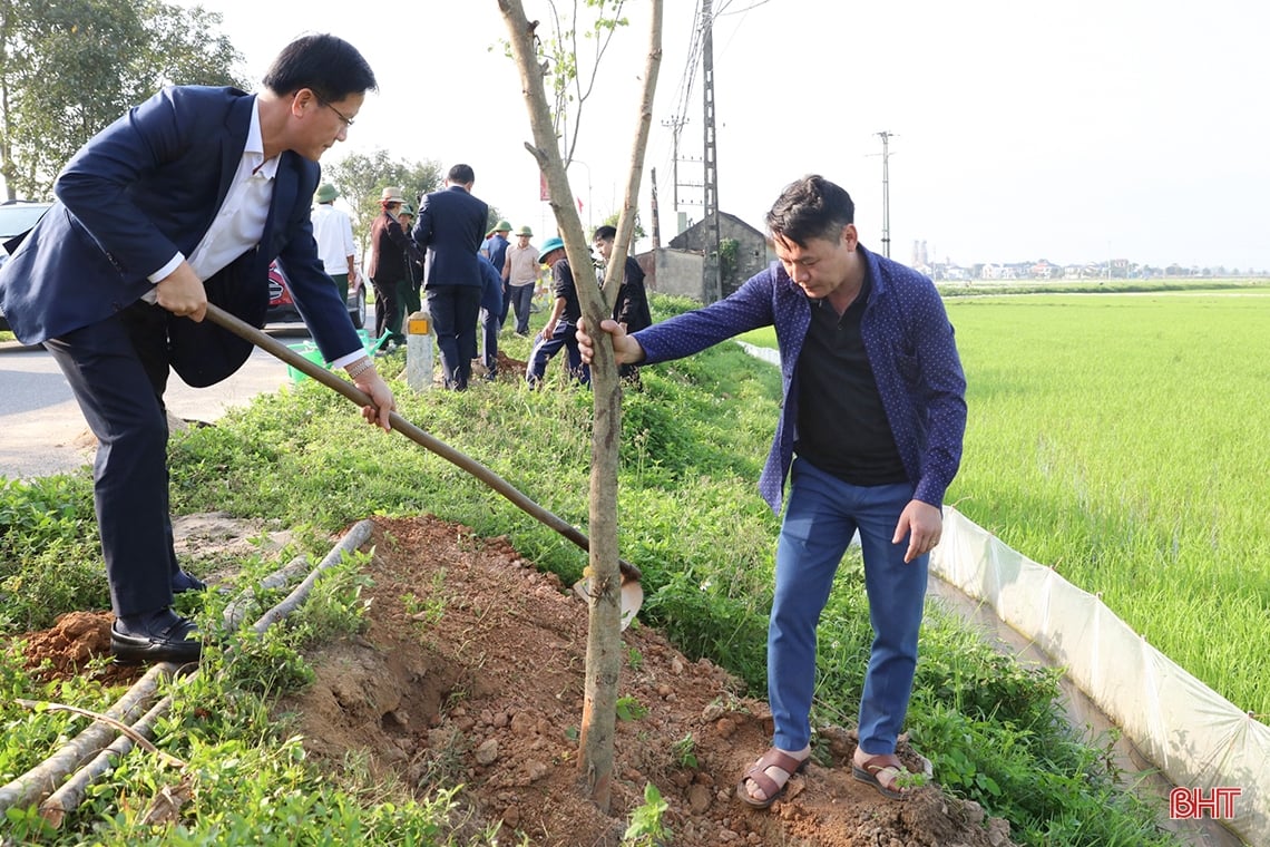 Lãnh đạo tỉnh Hà Tĩnh tham gia Tết trồng cây tại các địa phương