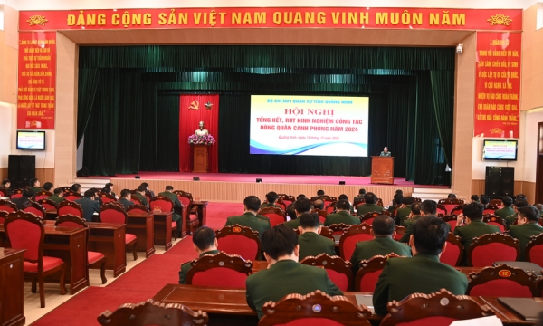 Quang Ninh Provincial Military Command summarizes the work of stationing and guarding troops