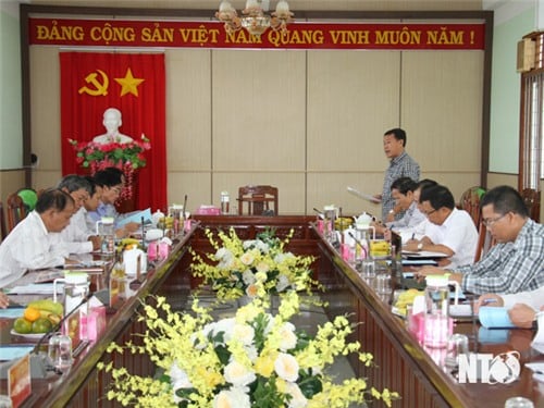 Supervisory delegation 1599 of the Provincial Party Standing Committee worked with Ninh Son and Bac Ai District Party Committees