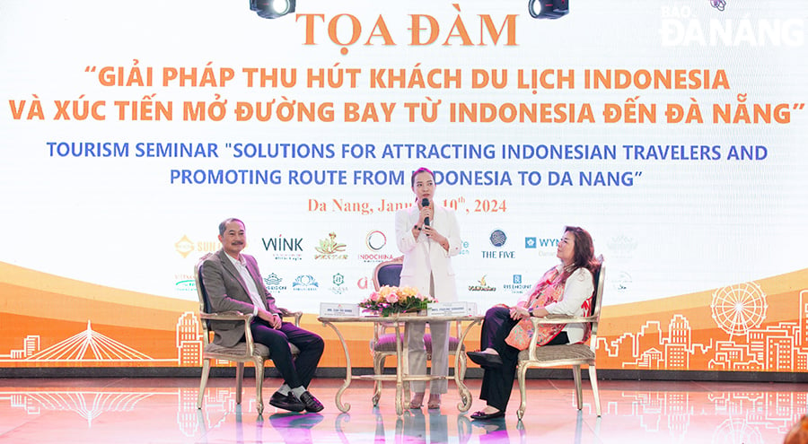 Tại tọa đàm, các doanh nghiệp địa phương và đối tác Indonesia đã gặp gỡ, kết nối để tìm kiếm cơ hội hợp tác.