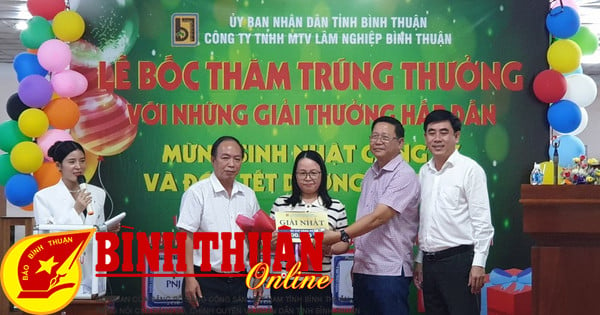 Công ty TNHH MTV Lâm nghiệp Bình Thuận:﻿﻿ Trao giải chương trình khuyến mãi “Mừng sinh nhật công ty và đón Tết Dương lịch 2024”