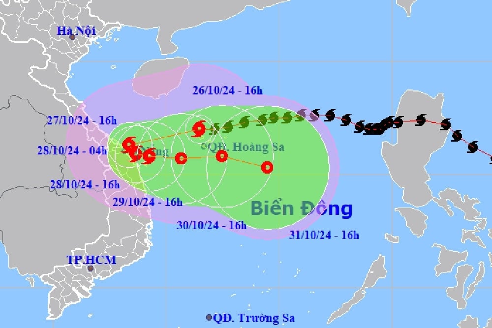 La tempête n° 6 s'approche de la côte centrale, avec des pluies abondantes et prolongées