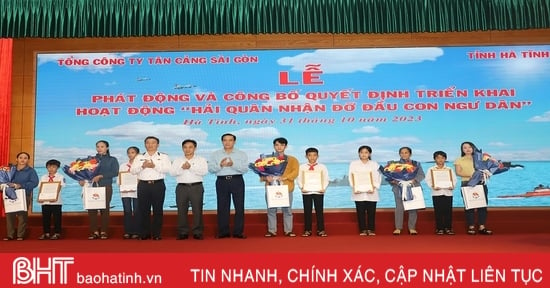 Tổng Công ty Tân Cảng Sài Gòn đỡ đầu con của ngư dân Hà Tĩnh