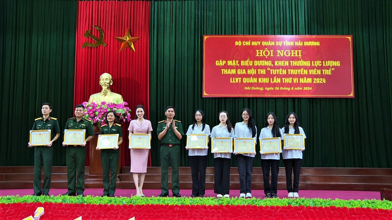 Le commandement militaire provincial de Hai Duong a remporté le 3e prix du concours de propagande jeune des forces armées de la région militaire 3.