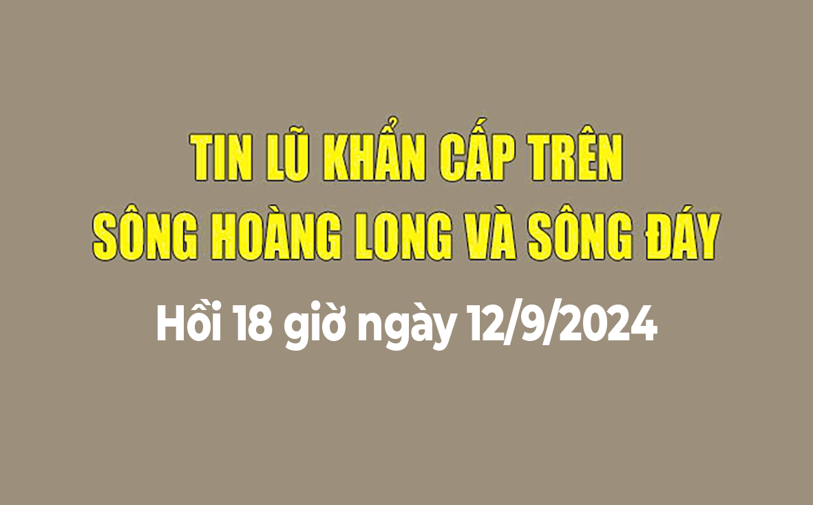 18:00 ថ្ងៃទី 12 ខែកញ្ញា ឆ្នាំ 2024៖ កម្ពស់ទឹកទន្លេ Hoang Long នៅ Ben De មានកម្ពស់ 4.92m