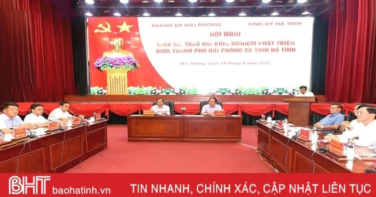 Hà Tĩnh, Hải Phòng trao đổi kinh nghiệm phát triển kinh tế