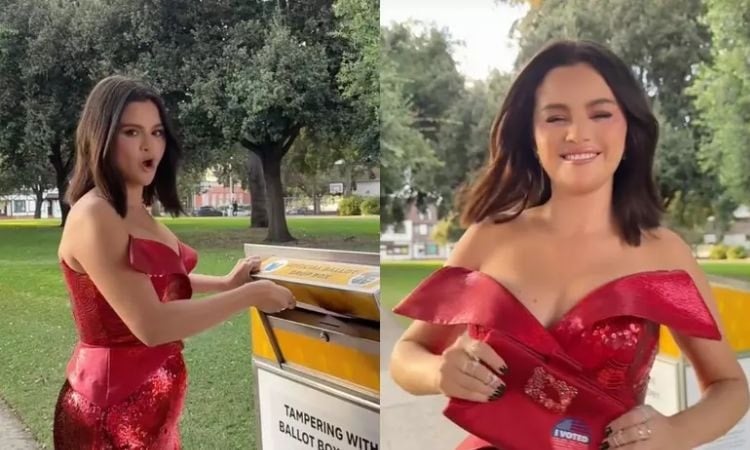 Selena Gomez votes early