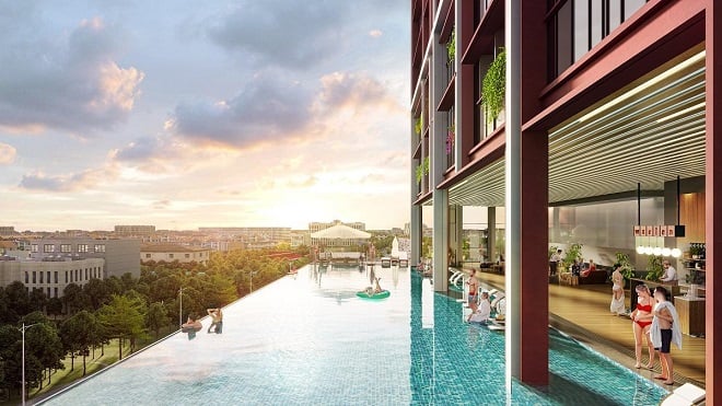 Жители наслаждаются первоклассными удобствами в Sun Cosmo Residence Da Nang. (Иллюстрация на фото)