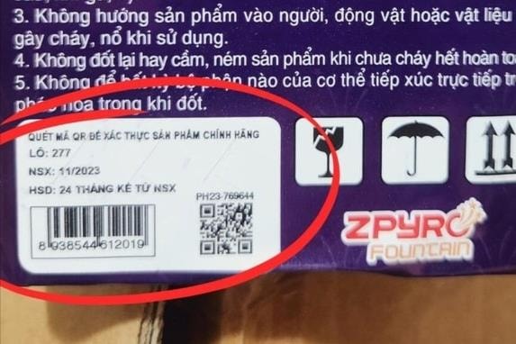 Làm sao để kiểm tra pháo hoa có phải của Bộ Quốc phòng chính hãng?