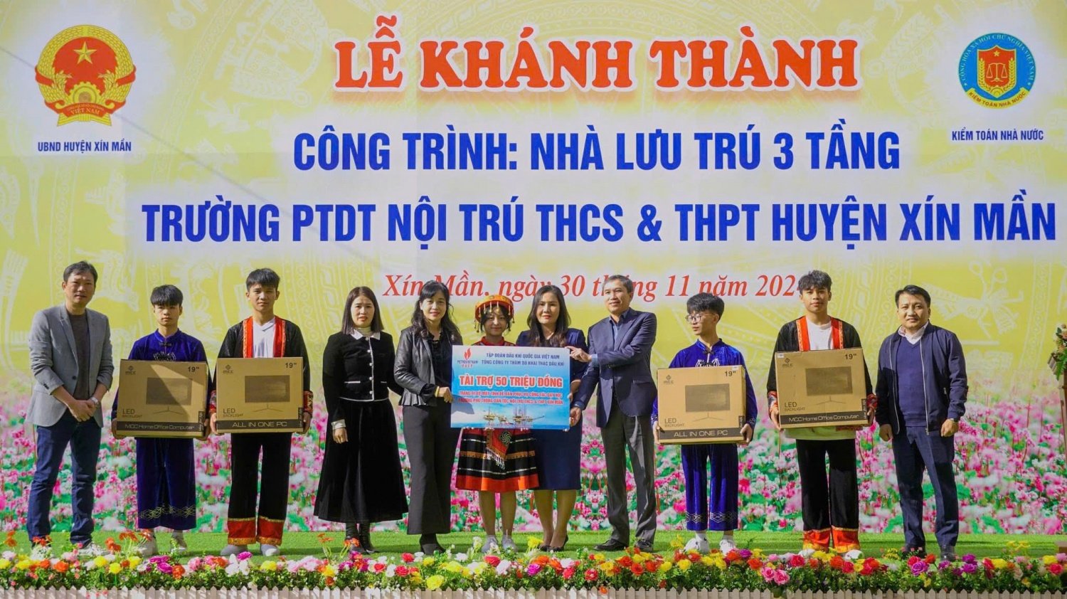 Khánh thành khu nhà nội trú 3 tầng do PVEP tài trợ tại huyện Xín Mần, tỉnh Hà Giang