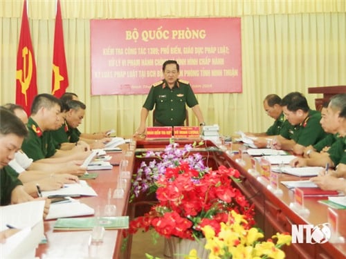 Generalleutnant Vo Minh Luong, stellvertretender Verteidigungsminister, inspizierte die Grenzwache der Provinz Ninh Thuan.