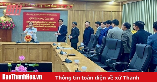 Văn phòng Đoàn ĐBQH và HĐND tỉnh quyên góp, ủng hộ xây dựng nhà ở cho hộ nghèo