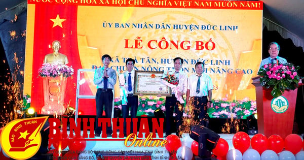 Lễ công bố xã Trà Tân đạt chuẩn nông thôn mới nâng cao