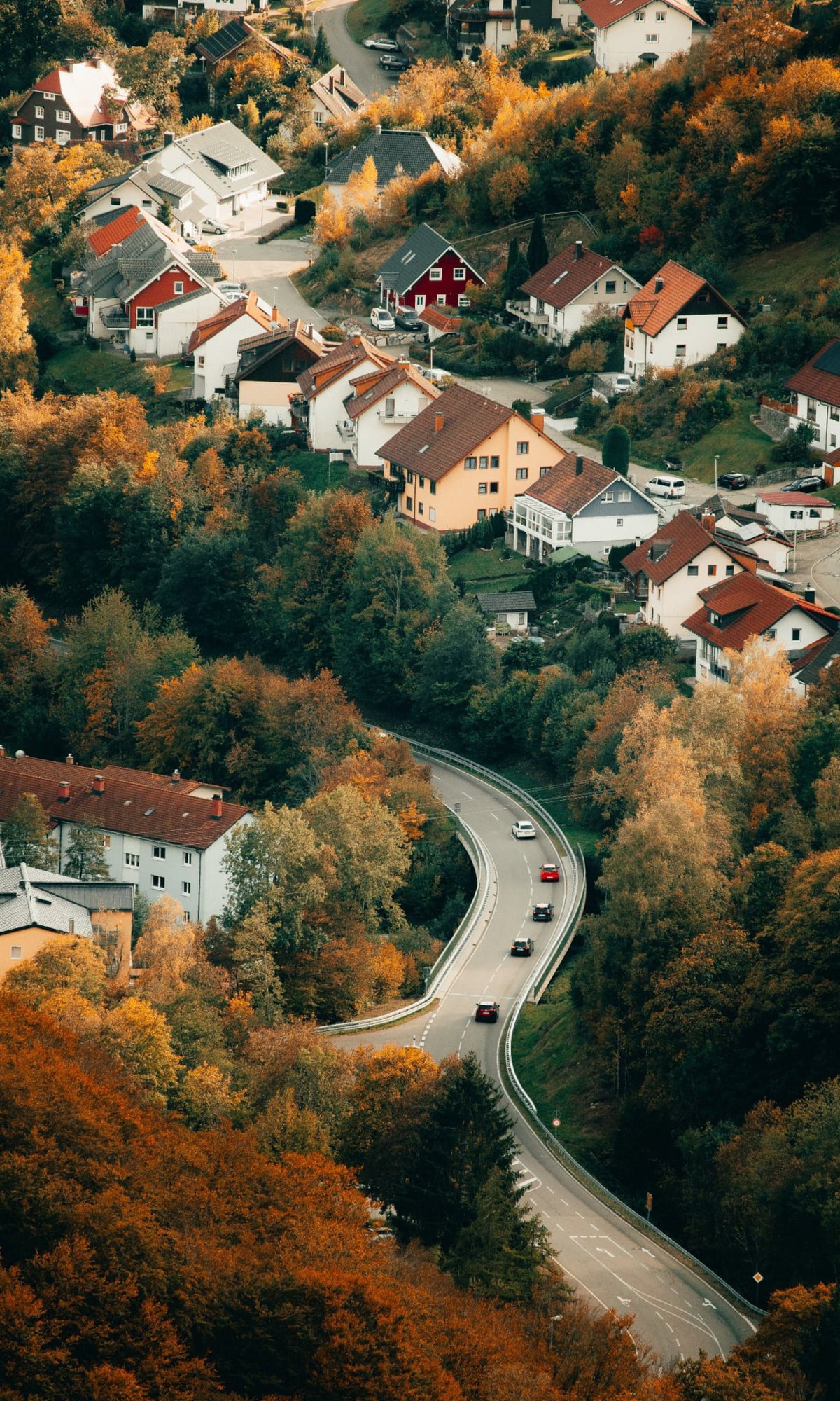 Осенний пейзаж на юге Германии.