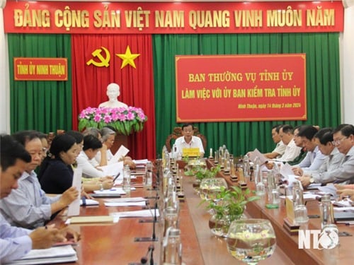 Ban Thường vụ Tỉnh ủy làm việc với Ủy ban Kiểm tra Tỉnh ủy