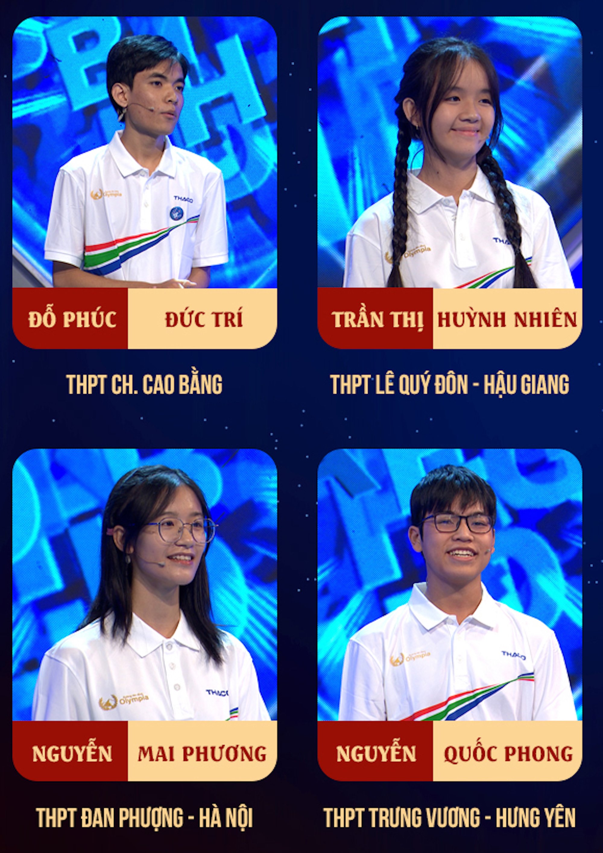 Four contestants compete this week.