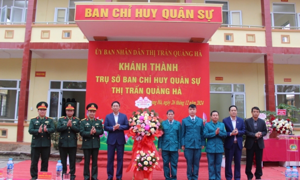 Hải Hà: Khánh thành 2 trụ sở Ban Chỉ huy Quân sự xã