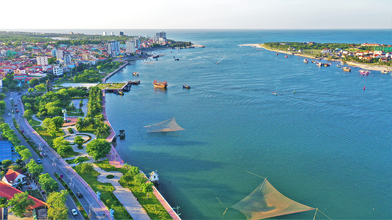 Nhat Le estuary today seen from above. Photo: Bui Cuong