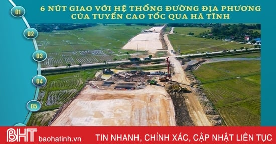 Điểm 6 nút giao cao tốc qua Hà Tĩnh với đường địa phương