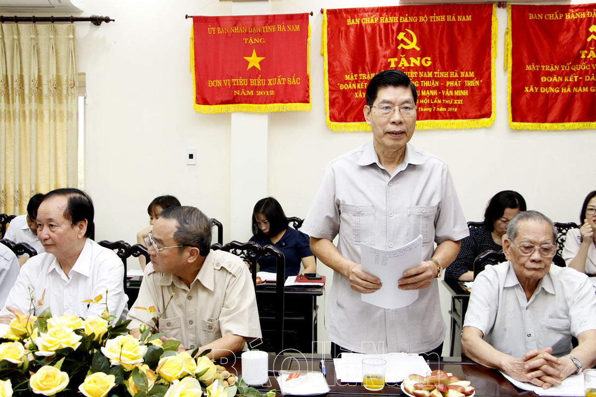 Hội nghị lấy ý kiến đóng góp dự thảo Báo cáo chính trị Đại hội đại biểu MTTQ tỉnh Hà Nam lần thứ XVII nhiệm kỳ 2024 2029